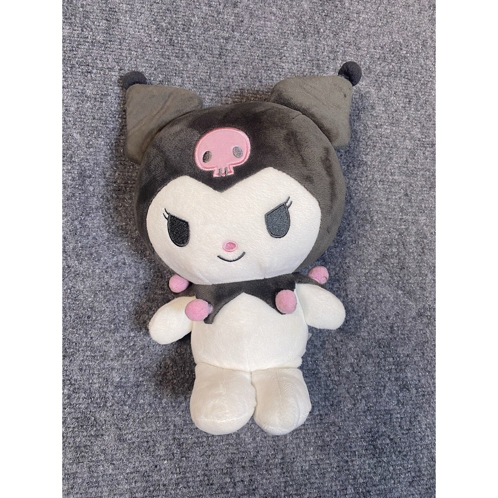 Sanrio Kuromi Plush 9.5' Grey White Pink CLEAN